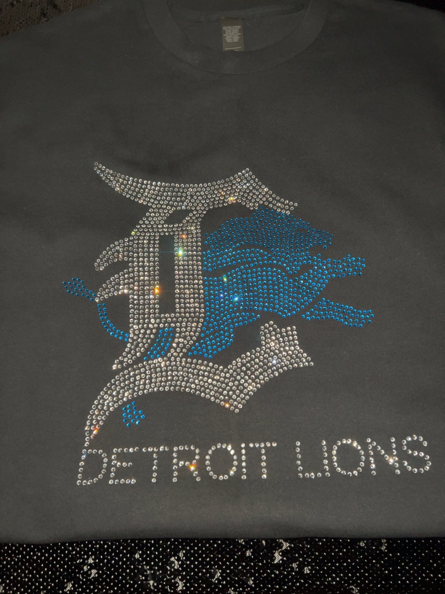 Old English Detroit Rhinestone Tee