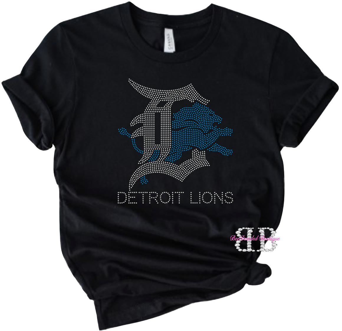 Old English Detroit Rhinestone Tee