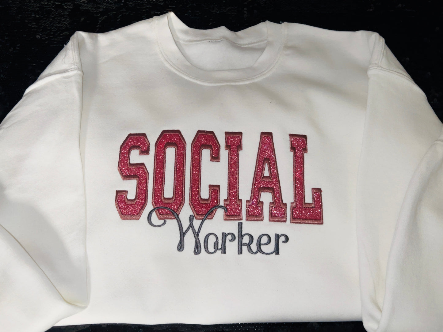 Social Worker Embroidered Crewneck